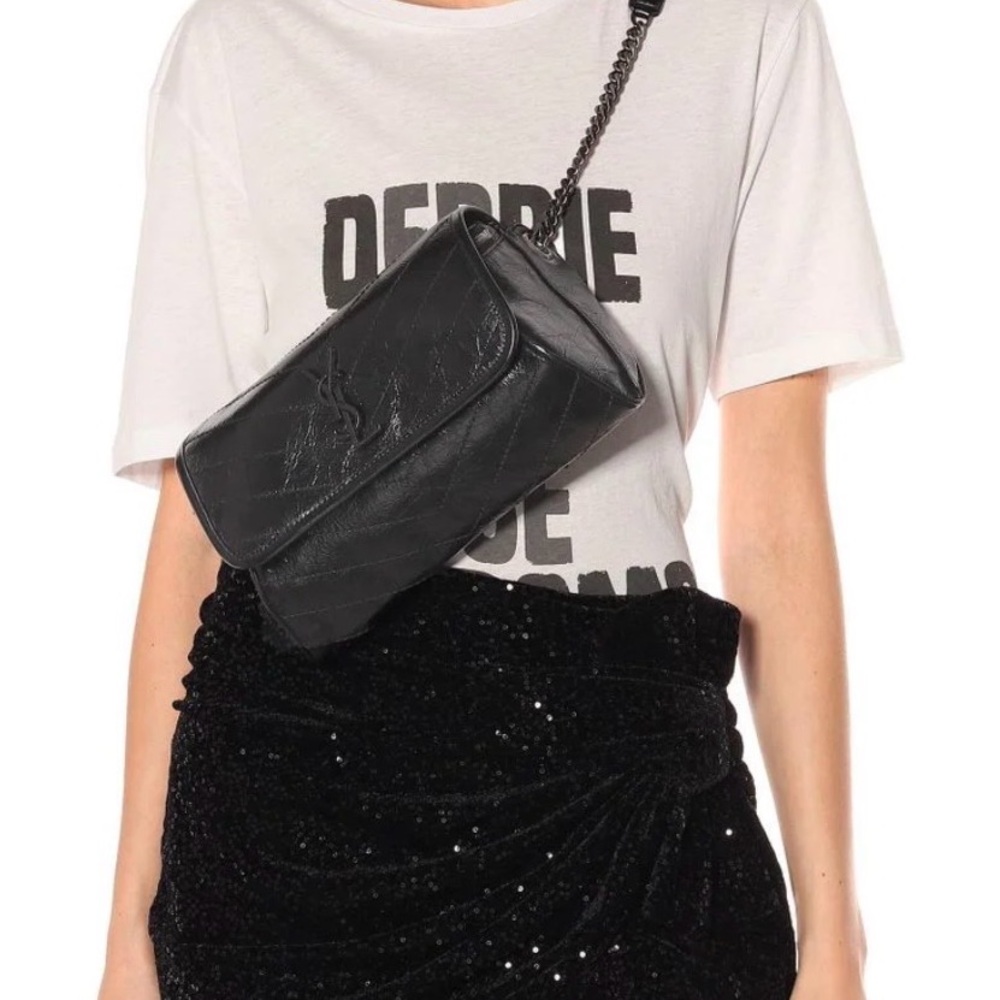 Saint Laurent Black Leather Niki Belt/Crossbody/Sling/ShoulderBag - Picture 4 of 12